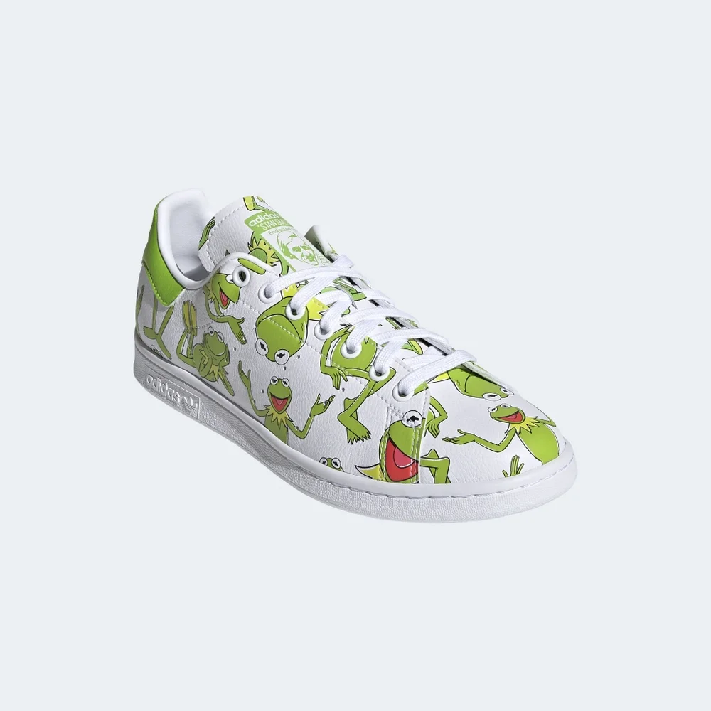 New Adidas Originals Disney Muppets Kermit Stan Smith Men's Sneakers White Green - Picture 4 of 9